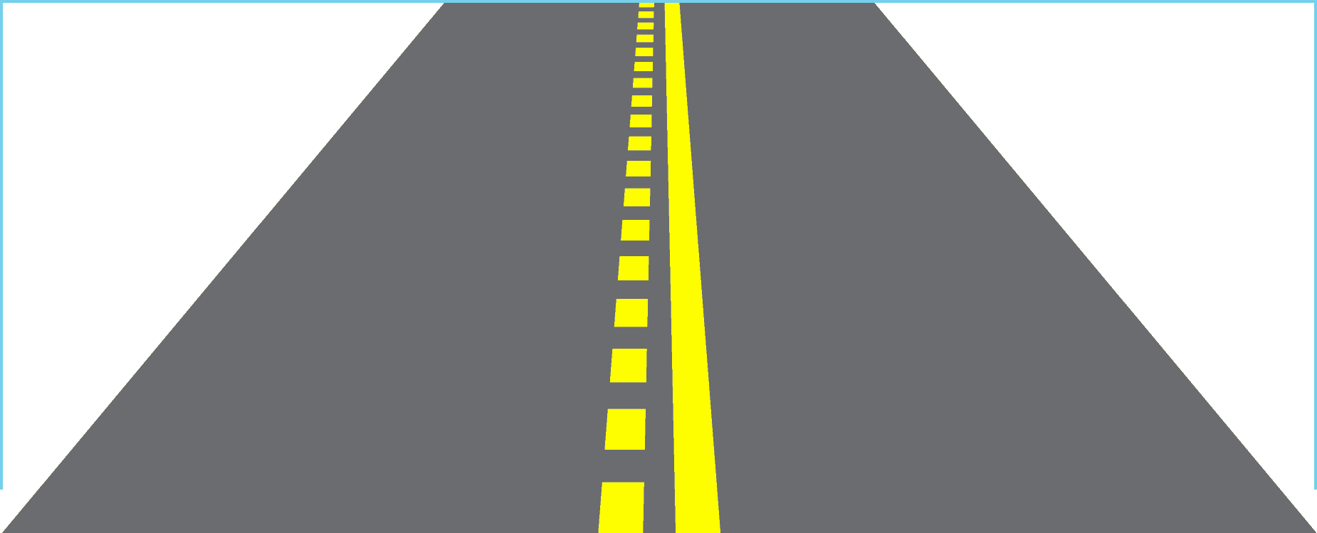 Road Marking Solid and broken yellow line