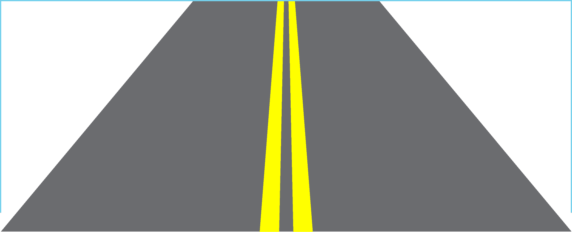 Road Marking Double solid yellow line