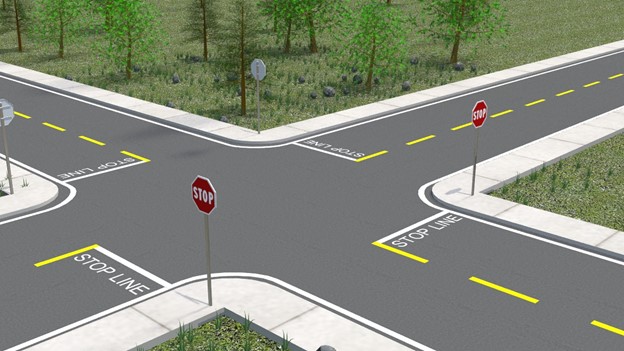 stop Line at Intersection