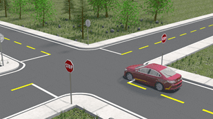 stop Line at Intersection