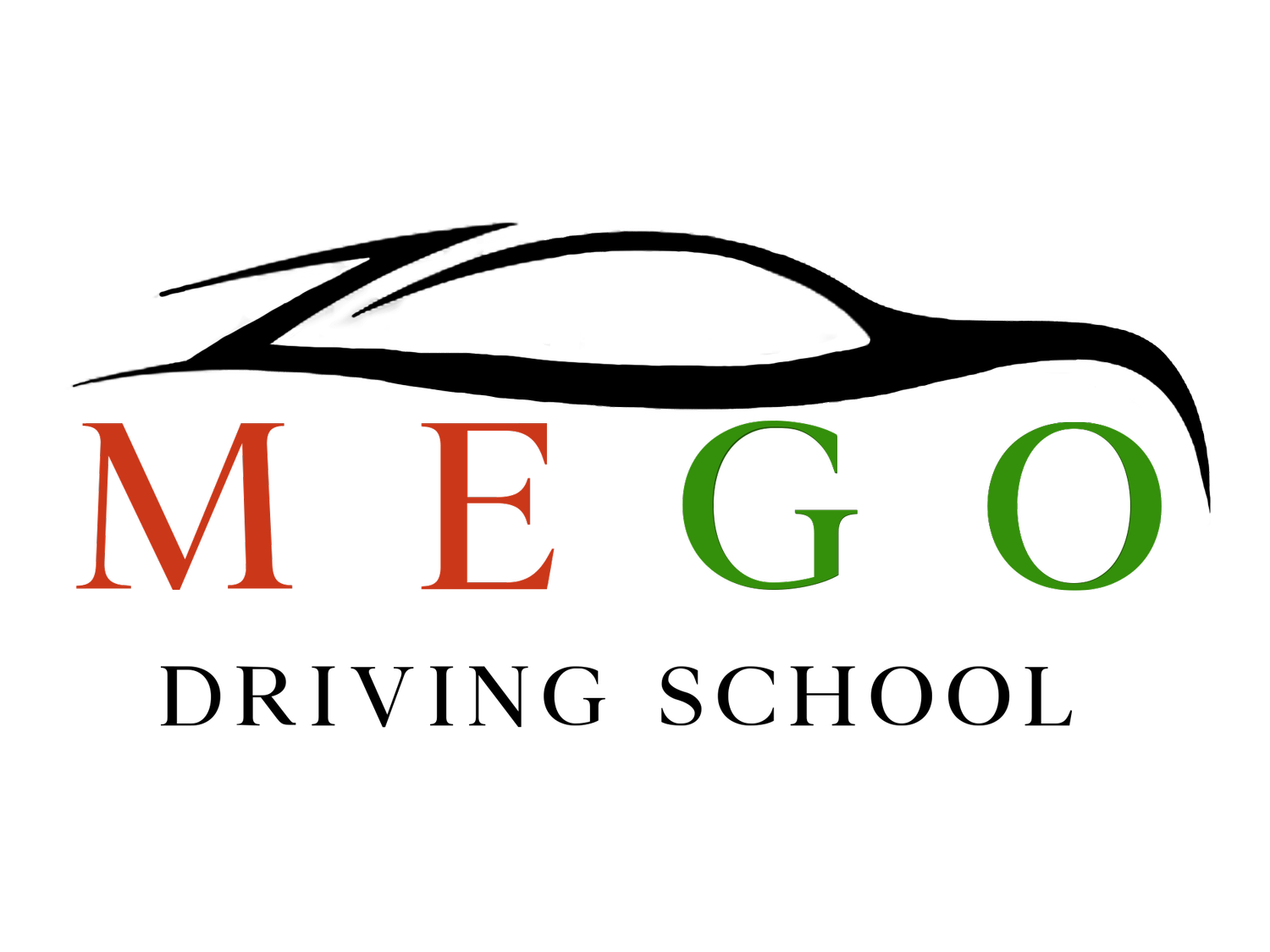 Mego Driving School Logo