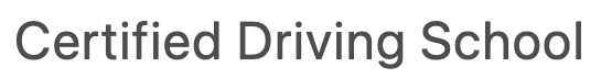 Certified Driving School Logo