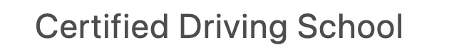 Certified Driving School Logo